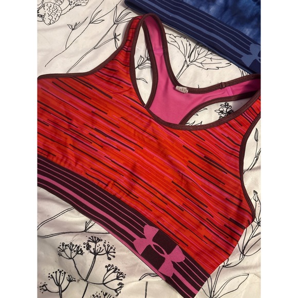 Under Armour Set of 2 Women's Sports Bras, Blue & Pink, Size Small‎ - Picture 3 of 4